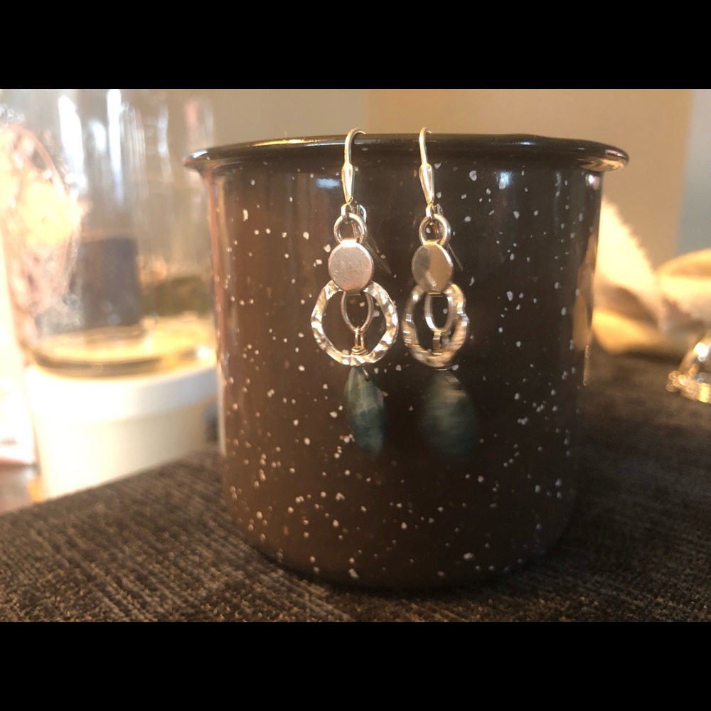Sterling Silver and Labradorite Earrings